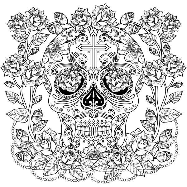 Fantasy adult coloring page — стоковый вектор