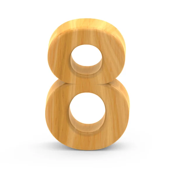 Grano de madera número 8 — Foto de Stock