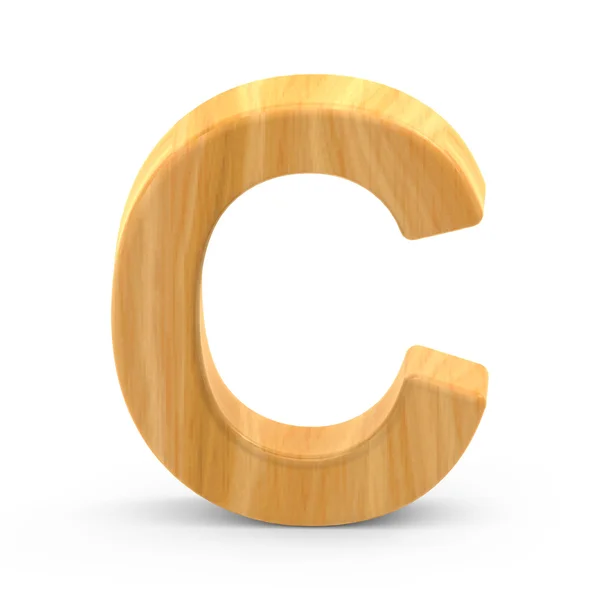 Ξύλινο σιτάρι γράμμα C — Φωτογραφία Αρχείου