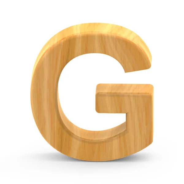 Wooden grain letter G — Stock Photo, Image