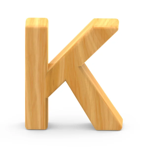 Деревянная буква K — стоковое фото