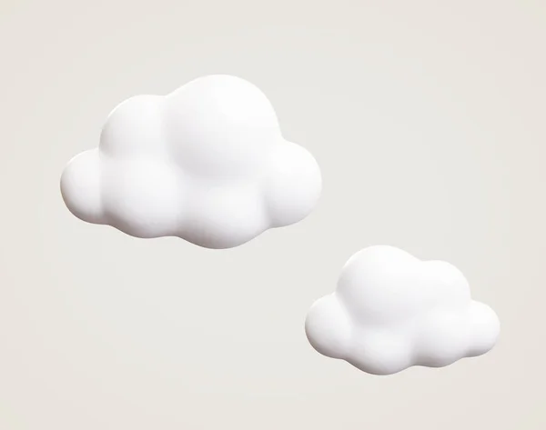 Witte Pluizige Wolken Illustratie Van Zuivere Schone Wolken Geschikt Voor — Stockfoto