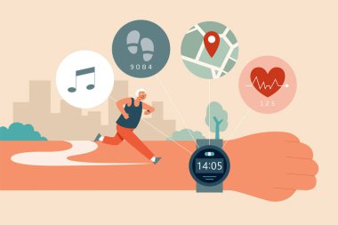 Sonbahar festivalinin ortasında tavşan karakterli kart tasarımı. Yeşim tavşanın ay çöreği tutuşu ve gece vakti nilüfer havuzunda yaprak oturuşu.