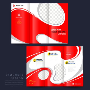 reklam kavramı broşürü için modern üç kat şablonu