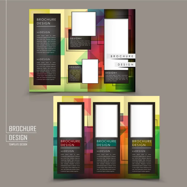 Abstracte geometrische stijl gevouwen sjabloon brochure — Stockvector