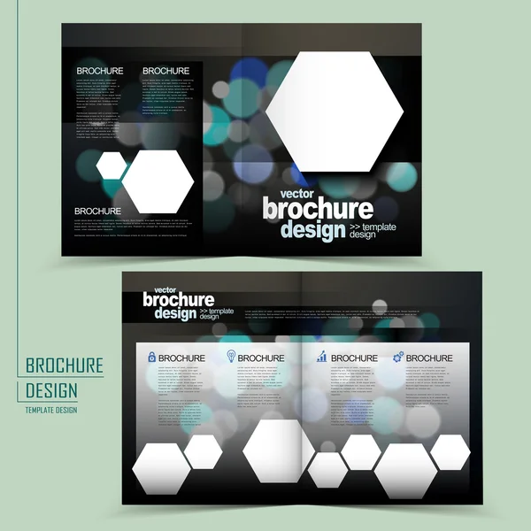 Moderna twinkle lampor vikta mall broschyr — Stock vektor