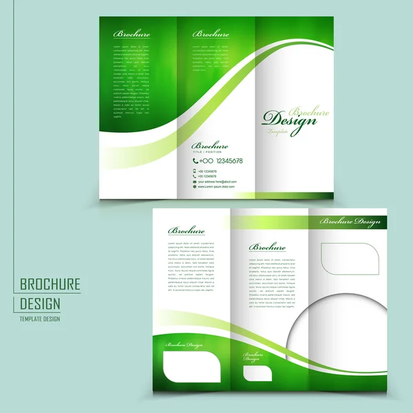 Modern style tri-fold brochure template for business — Stock Vector