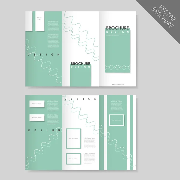 Modern style tri-fold brochure template for business — Stock Vector