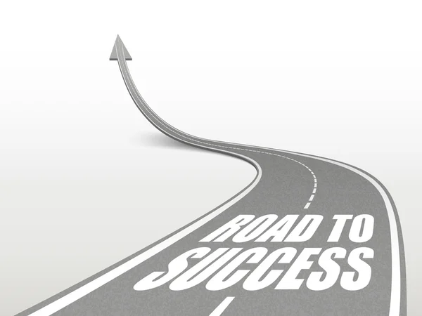 Road to success words on highway road — стоковый вектор