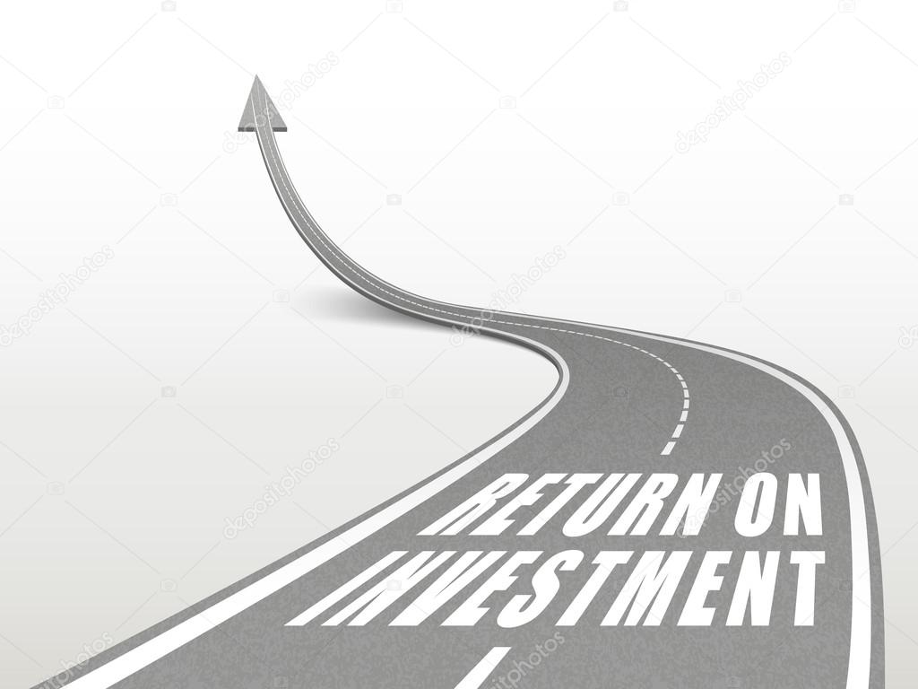 return on investment words on highway road 