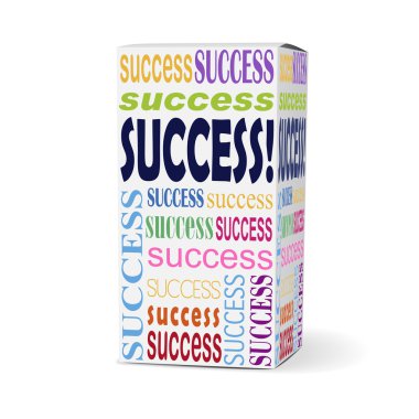 success word on product box clipart