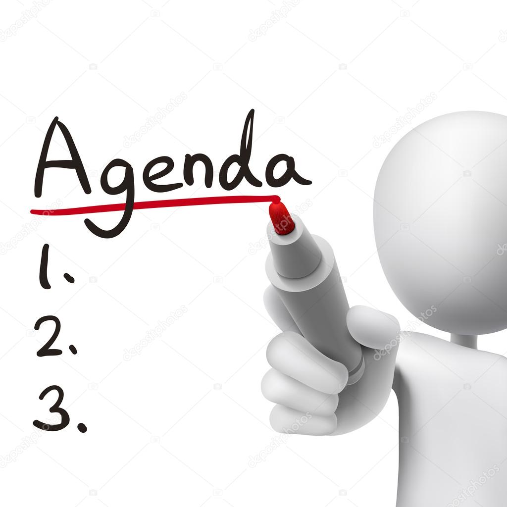 Agenda Word Written By 3d Man Stock Vector Image By C Kchungtw Agenda Word Written By 3d Man Stock Vector Image By C Kchungtw