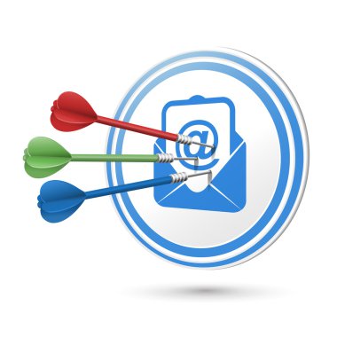 Bülten kavramı hedef üzerinde isabet Dart ile