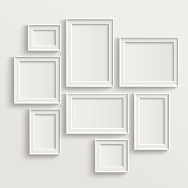 blank picture frame template set  clipart