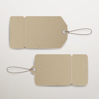 boş kahverengi fiyat etiketleri