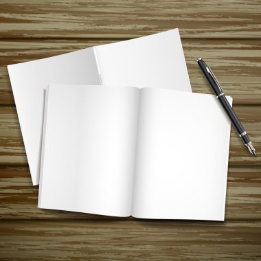 boş açık kitap üzerine ahşap Danışma