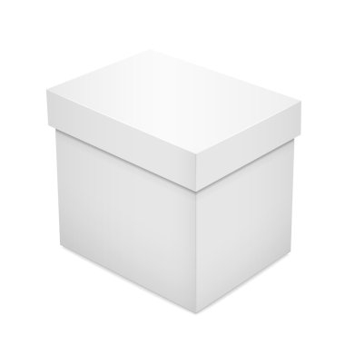 beyaz boş kağıt kutusu 