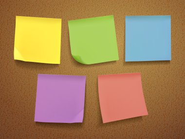 blank note paper set clipart