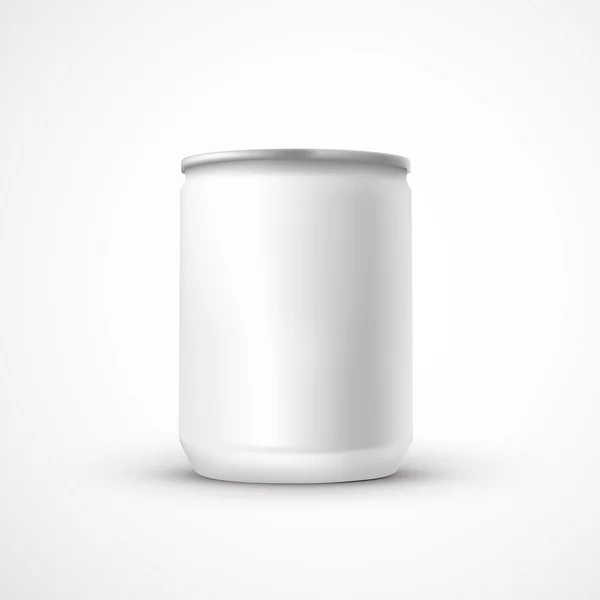 Plantilla de lata de aluminio en blanco — Vector de stock