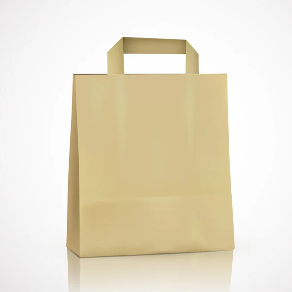 Blank kraft shopping bag — Stock Vector