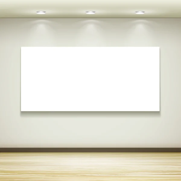 Blank billboard hanging on the wall — Stock Vector