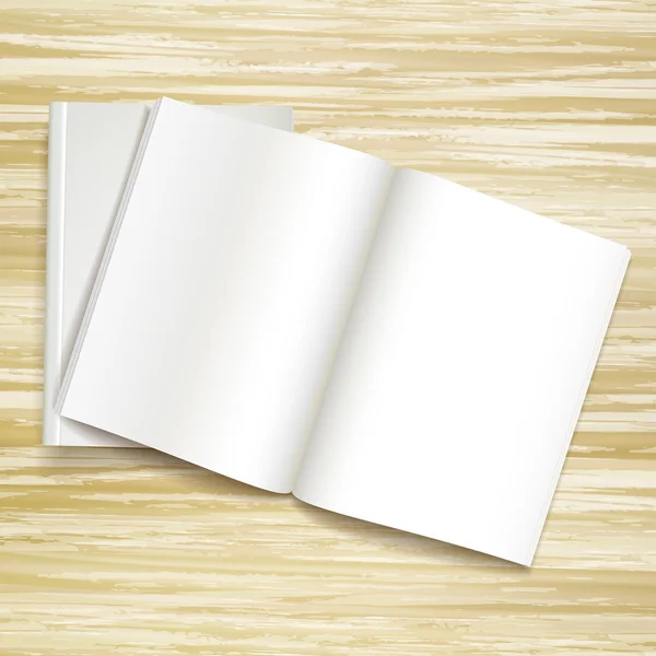空白一本本打开的书 — 图库矢量图片