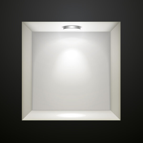 черная стена с пустой нишей
