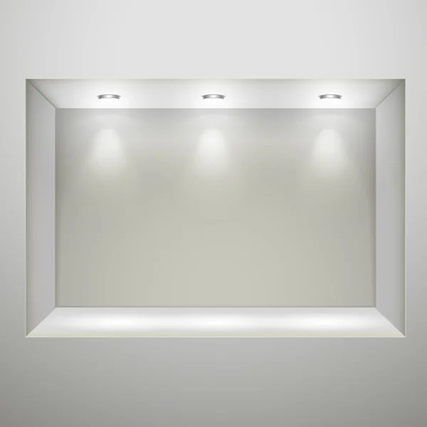 Mur blanc avec niche vide — Image vectorielle