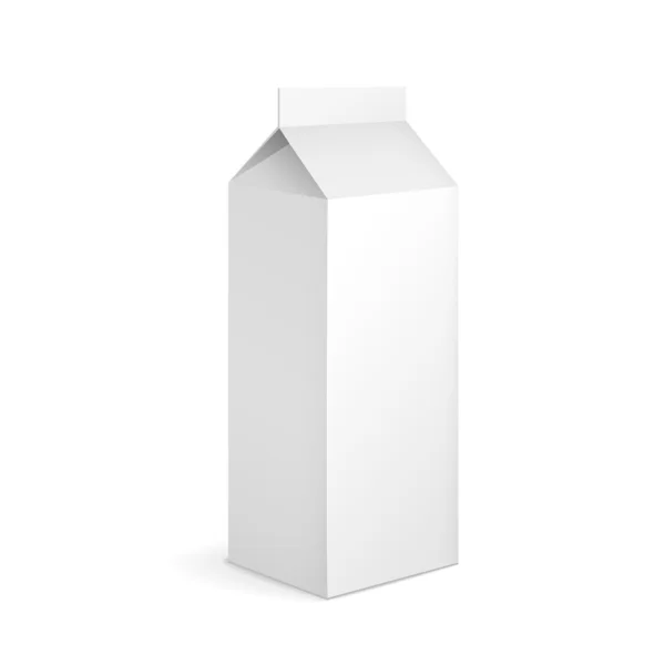 Blank milk carton package — Stock Vector