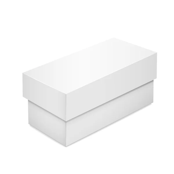 Weiße leere Papierschachtel — Stockvektor