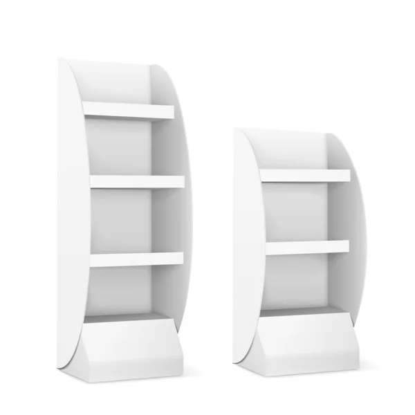 Displays em branco com prateleiras — Vetor de Stock