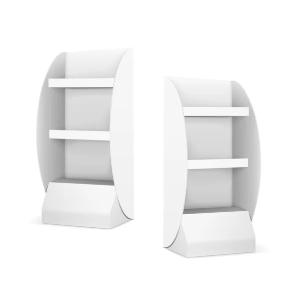 Displays em branco com prateleiras — Vetor de Stock