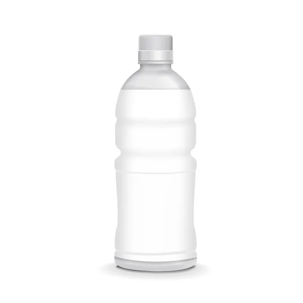 Πλαστικό μπουκάλι με λευκά label — Διανυσματικό Αρχείο