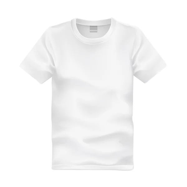 Wit t-shirt sjabloon — Stockvector