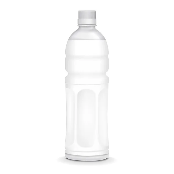 Plastic bottle with blank label — Stock Vector