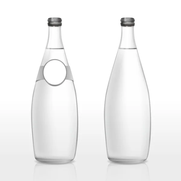 Glasflasche mit Etikett — Stockvektor
