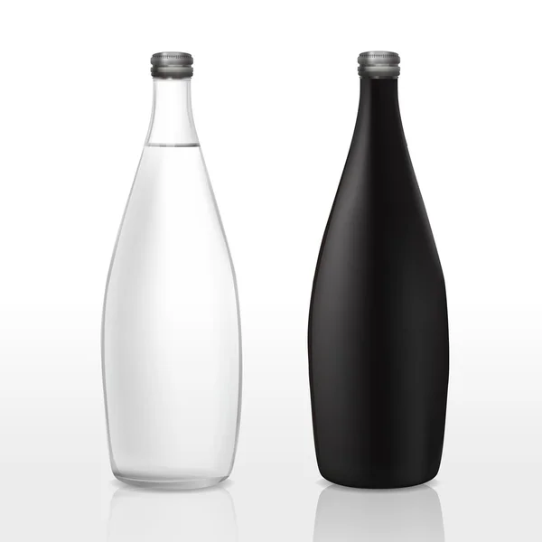 Набор шаблонов стеклянных бутылок — стоковый вектор