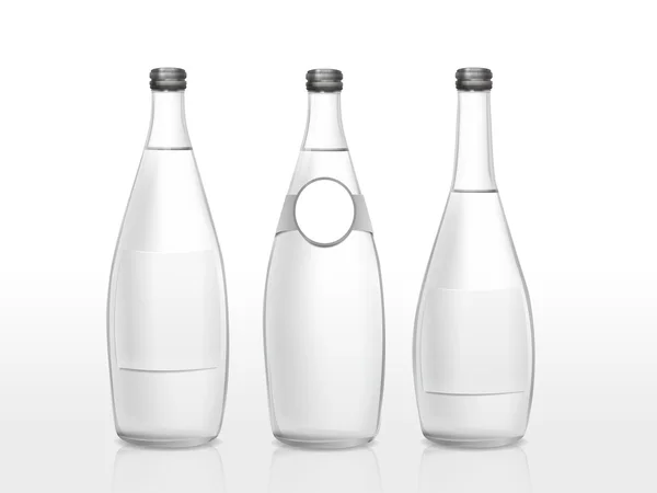 Glasflasche mit Etikett — Stockvektor