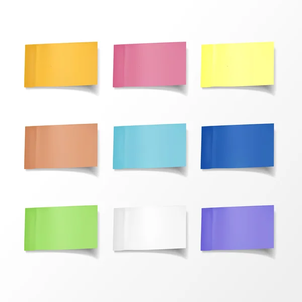 Blank colorful sticky notes set — Stock Vector