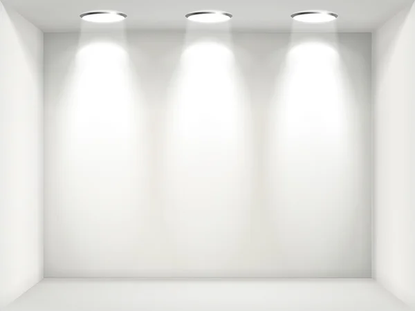 Białe ściany z pustą niszę — Wektor stockowy