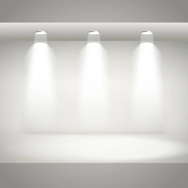 Muro interior blanco vacío — Vector de stock