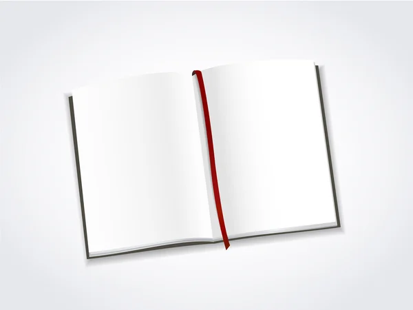 Blank open notebook template — Stock Vector