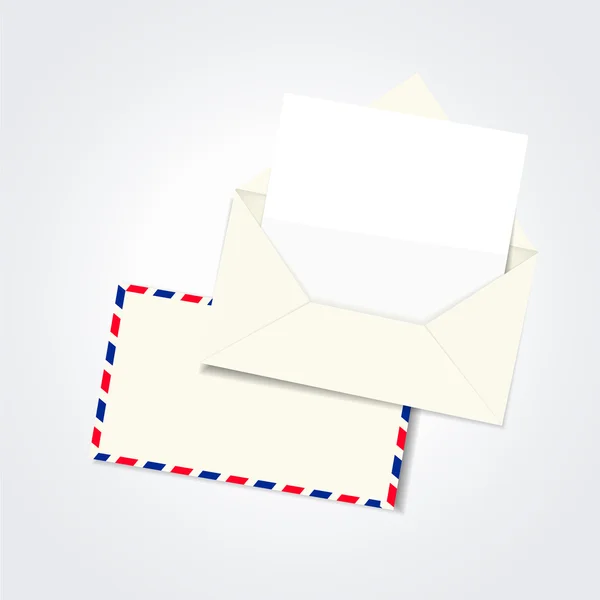 Lege envelop en brief sjabloon — Stockvector