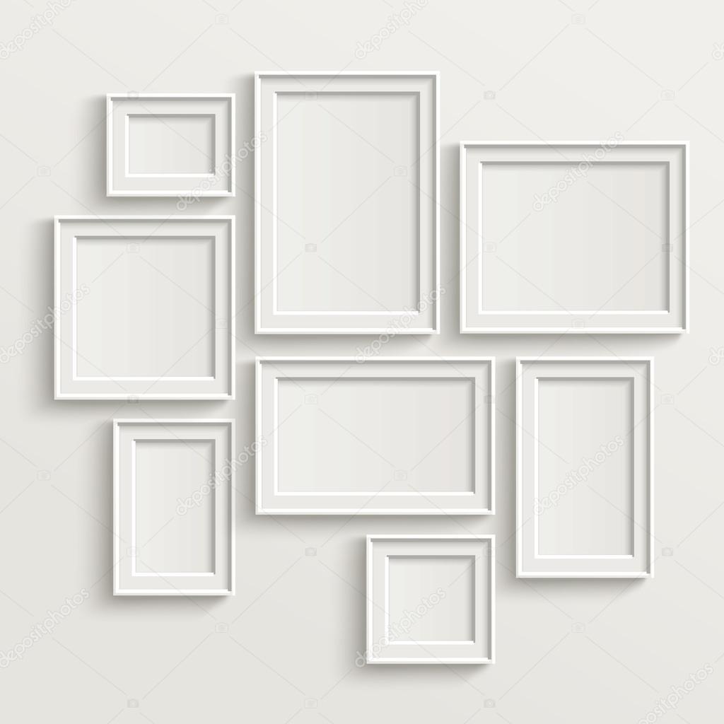 blank picture frame template set 