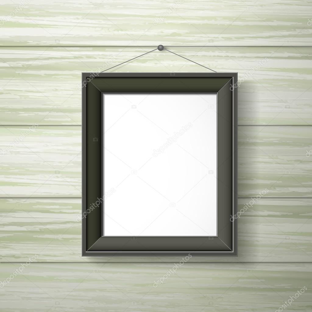 blank black photo frame 