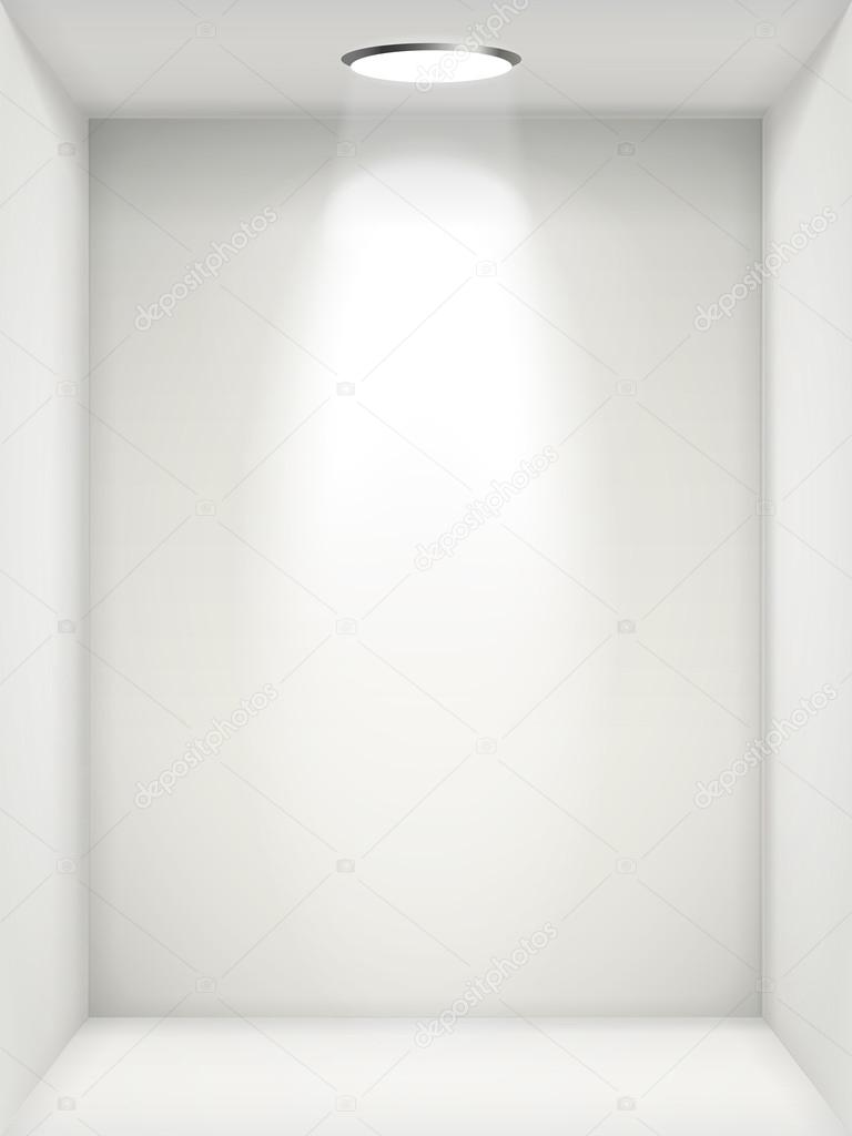 white wall with empty niche