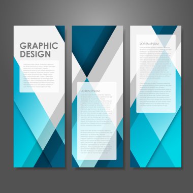 creative advertising banner template in blue  clipart