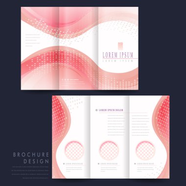 düzgün eğri çizgiler arka plan broşür şablonu