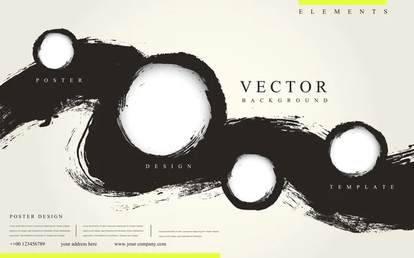 Abstracte chinese kalligrafie stijl zakelijke poster — Stockvector