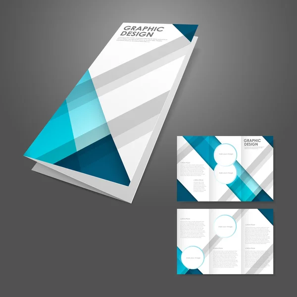 Creatieve business brochure sjabloon in blauw — Stockvector